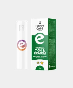 7-OH & Kratom Mouth Spray – Tropical Flavor – Happy Caps – 5ml